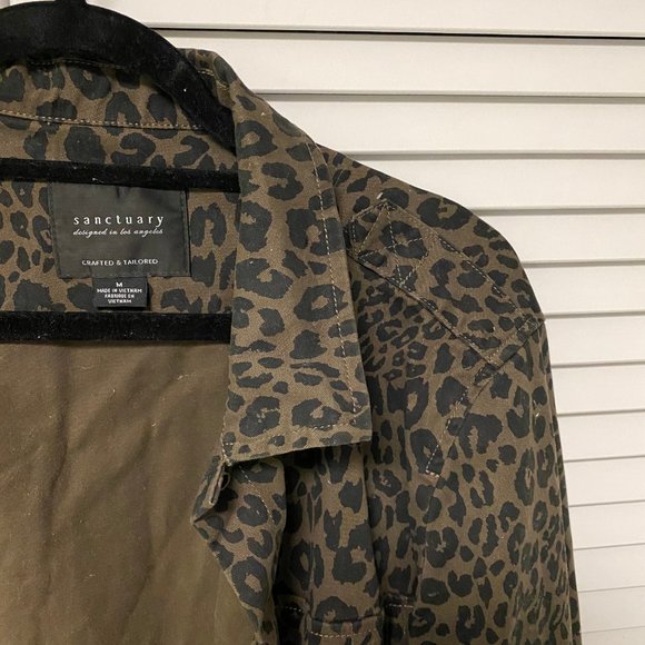 Sanctuary Cheetah Raw Hem Trucker Jacket / Shacket - Picture 2 of 4